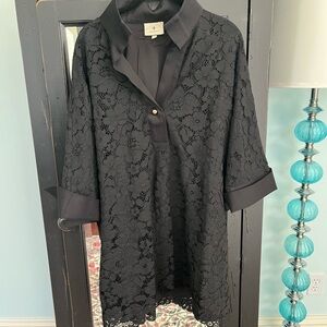 Tuckernuck Black Lace Willow Blouse